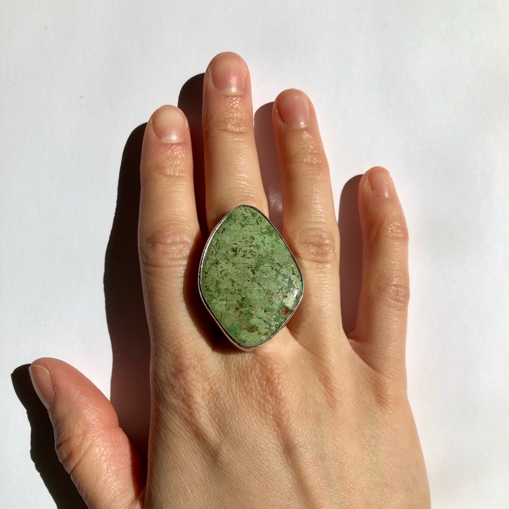 Elligators sterling silver turquoise ring